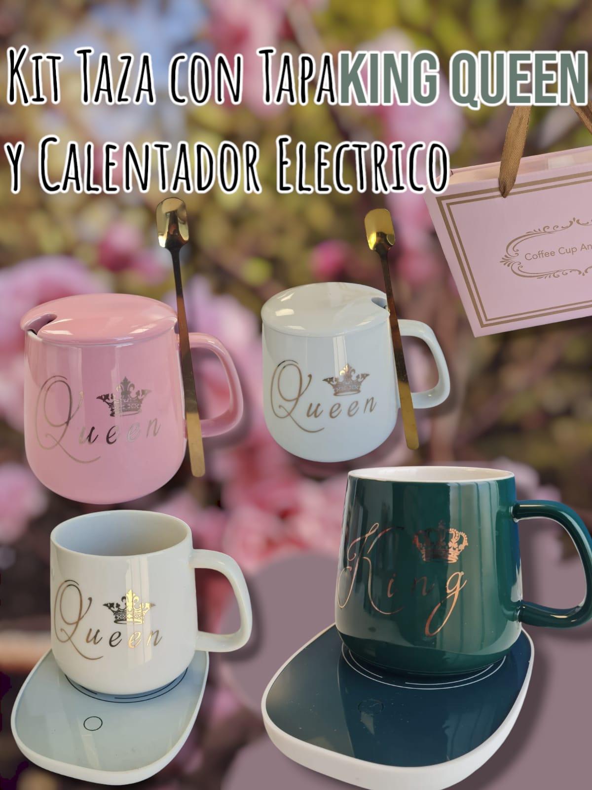 Kit Taza Con Calentador Eléctrico King Queen 