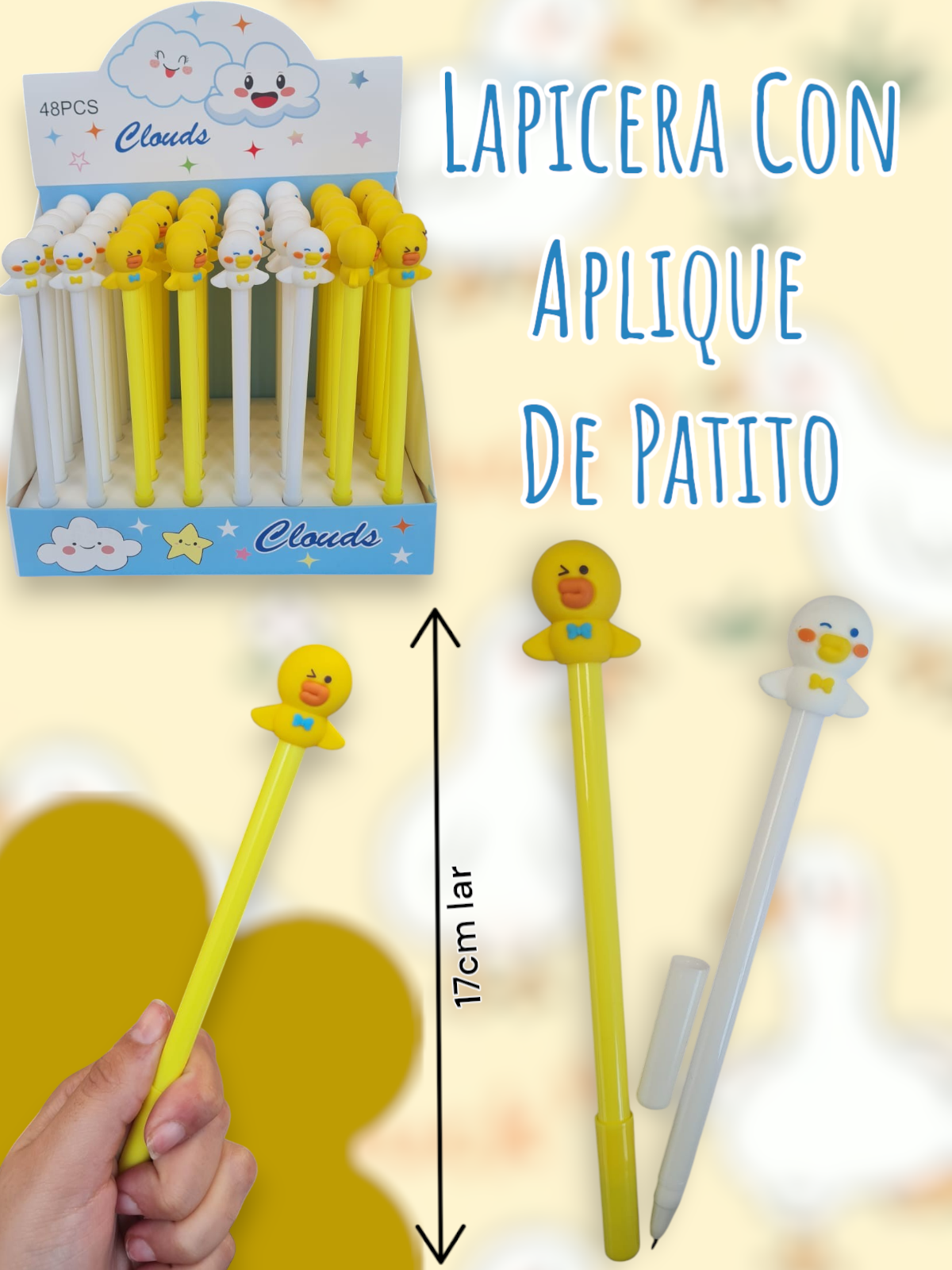 Lapicera Con Aplique De Patito