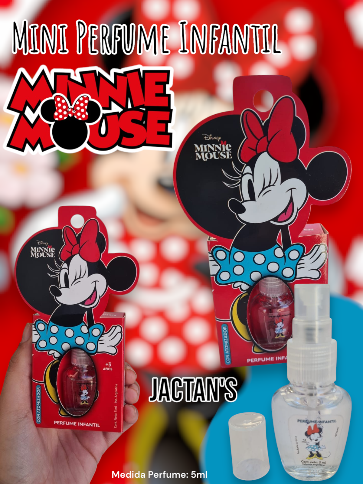 Mini Perfume Infantil Minnie Mouse JACTAN'S 5ml