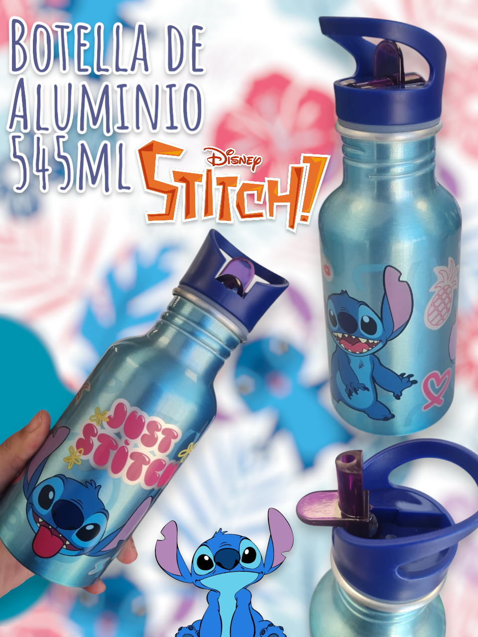 Botella de Aluminio Stitch 545ml 