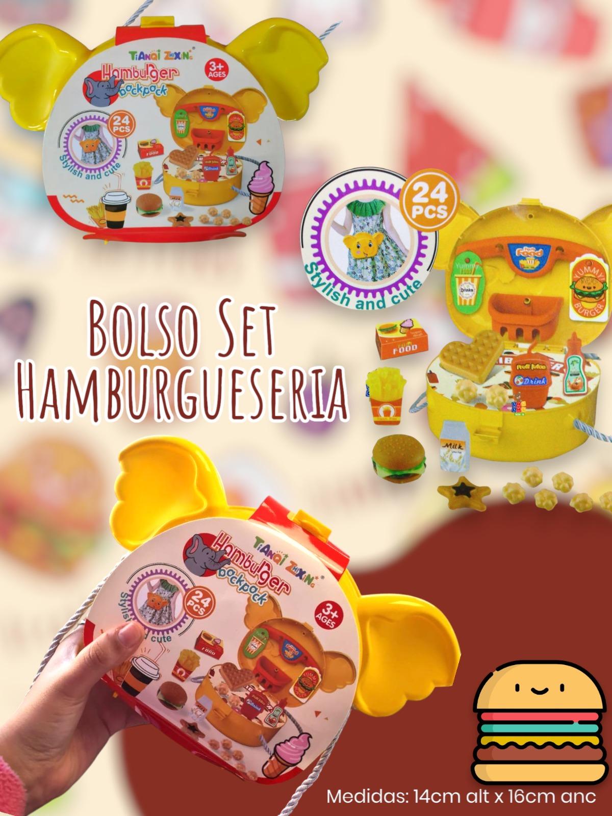 Bolso Set por 24 piezas Hamburgueseria 