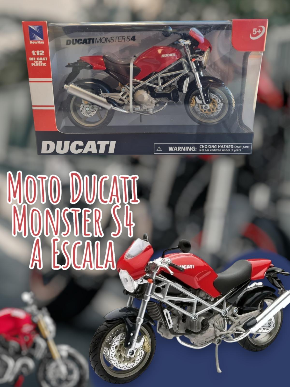 Moto Ducati Monster S4  marca NEWRAY escala 1.12