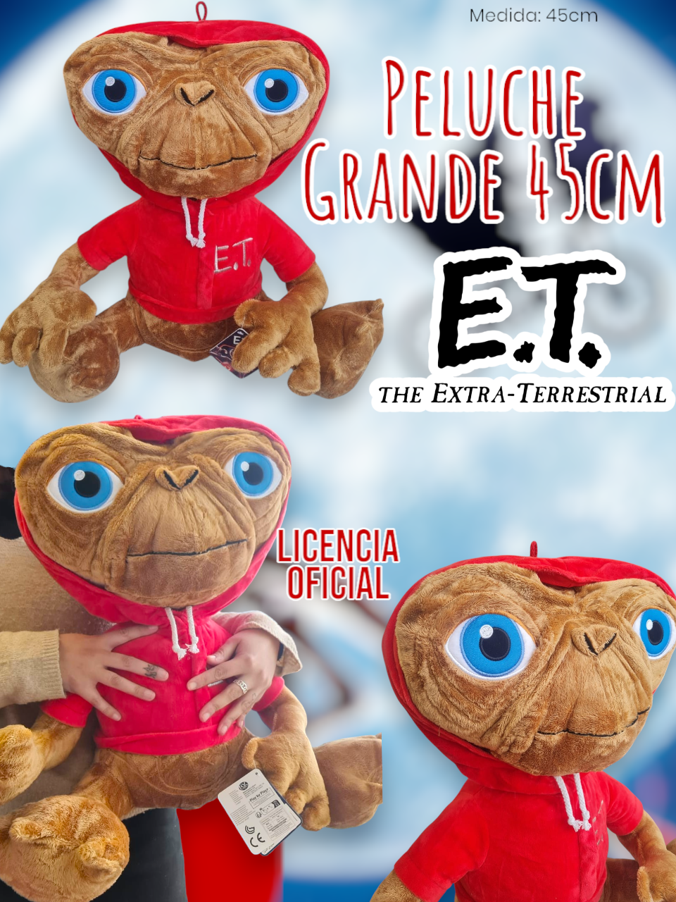 Peluche Grande E.T Licencia Oficial 45cm 