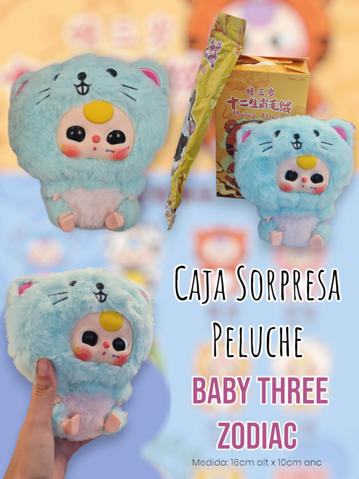 Caja Sorpresa Peluche Baby Three Zodiac 