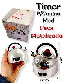 Timer p/Cocina mod. Pava Metalizada