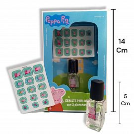 Esmalte + Stickers PEPPA PIG