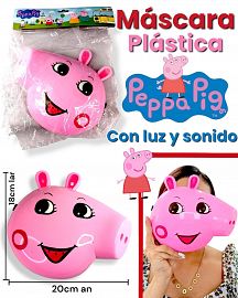 Mascara plastica  Peppa con luz y  sonido
