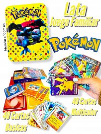 Lata  Juego de Cartas Pokemon Grande ( familiar ) 