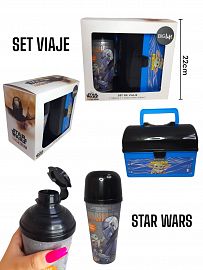 Set Viaje Valija + Vaso 18 OZ Tapa Termo Con Estuche Star Wars