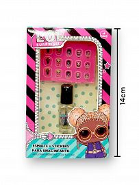 Esmalte + 2 Planchas de Stickers LOL en cajita