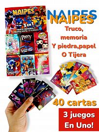 Naipes 3 Juegos en Uno