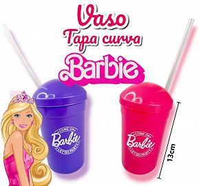 Vaso Tapa Curva BARBIE 13cm