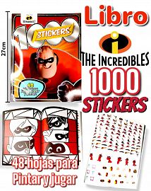 Libro para colorear Los Increibles 1000 STICKERS 27cm