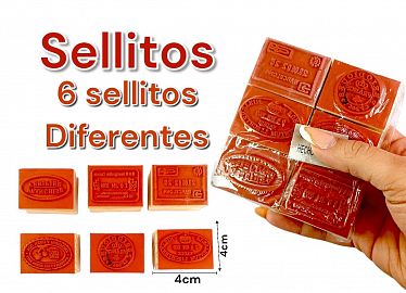 Pack x 6 Sellitos (6 SELLOS DIFERENTES) 4cm