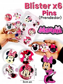 Blister de 6 PINS (Prendedor) MINNIE