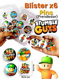 Blister de 6 PINS (Prendedor) STUMBLE GUYS