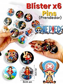 Blister de 6 PINS (Prendedor) ONEPIECE