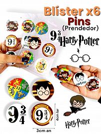 Blister de 6 PINS (Prendedor) HARRY POTTER