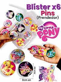 Blister de 6 PINS ( Prendedor) MY LITTLE PONY