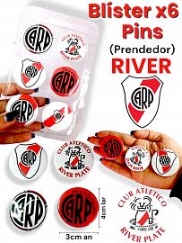 Blister de 6 PINS (Prendedor) RIVER