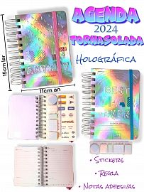 AGENDA 2024 Tornasolada HOLOGRAFICA