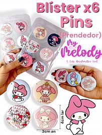 Blister de 6 PINS ( Prendedor) MY MELODY