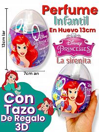 Perfume Infantil En Huevo grande PRINCESAS ( LA SIRENITA ) 13cm