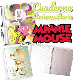 Cuaderno MOOVING UNIVERSITARIO Rayado MICKEY MOUSE 29cm