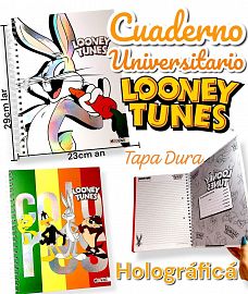 Cuaderno tapa dura MOOVING universitario LOONEY TUNES original