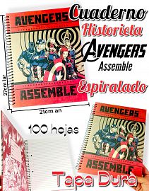 CUADERNO  ESPIRALADO HISTORIETA AVENGERS
