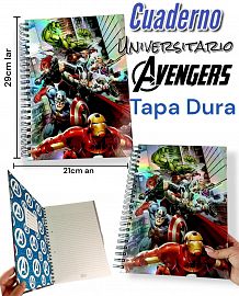 CUADERNO UNIVERSITARIO TAPA DURA AVENGERS