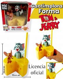 Cantimplora Forma TOM Y JERRY Con Sorbete (Licencia Oficial)