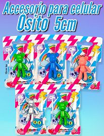 Accesorio para Celular Osito  5cm En blister exhibidor