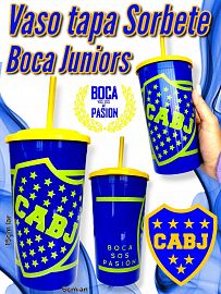 Vaso Tapa Sorbete Boca Juniors 600ml