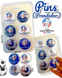 Blister de 6 PINS (Prendedor) Copa America