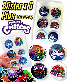 Blister de 6 PINS (Prendedor) SMILING CRITTERS