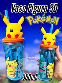 Vaso Figura 3D Pokemon 360ml