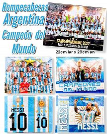 Juego de ROMPECABEZAS Puzzle  Argentina Campeon del Mundo 