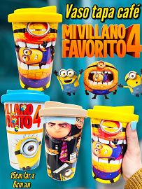 Vaso Tapa Cafe MI VILLANO FAVORITO 4 minions 