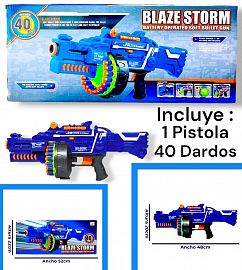 PISTOLA BLAZE STORM LANZA DARDOS BARREL 40 DARDOS
