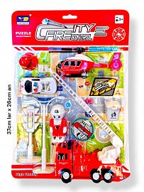 SET BOMBEROS TOYLAND VEHICULOS Y AERONAVES BC 9 U.