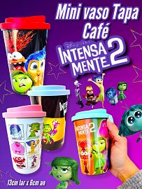 Vaso termico doble capa mediano Tapa Cafe INTENSAMENTE 2 290cc