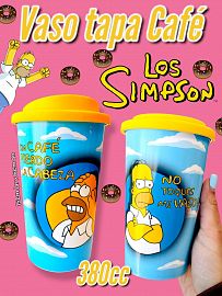 Vaso Tapa Cafe LOS SIMPSON  380cc