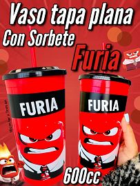Vaso Tapa Plana con Sorbete FURIA INTENSAMENTE 2 600cc