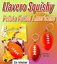 Llavero Squishy Pelota FUTBOL AMERICANO en blister