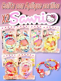 Colita con Aplique Acrilico x 2 SANRIO 