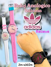 Reloj Analogico Silicona ADIDAS Con Relieve Deportivos