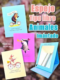 Espejo Tipo Libro ANIMALES Imantado