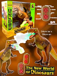 Dinosaurs Dino Might Figura Luz Sonido con Movimiento Vapor Radio Control T-Rex