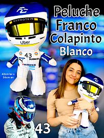 Peluche Franco Colapinto Blanco 42cm EL ORIGINAL